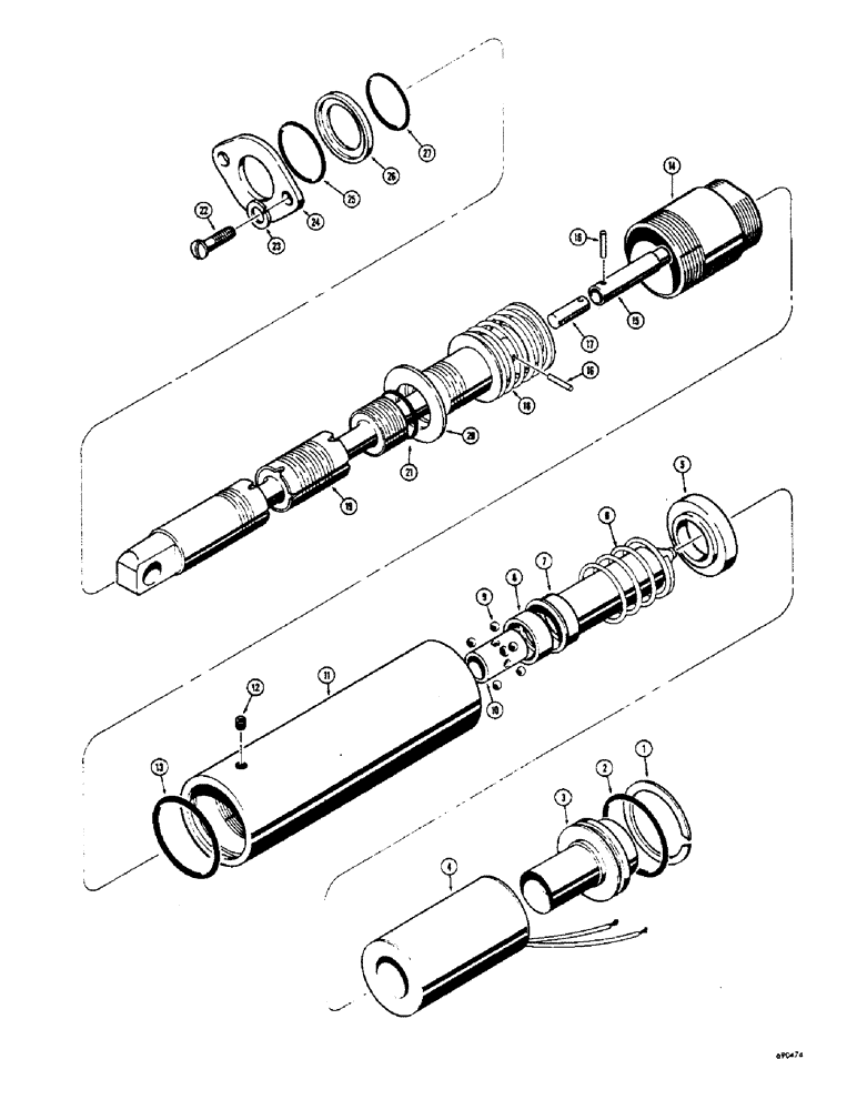 Схема запчастей Case W7E - (222) - LOADER TILT SPOOLS DOUBLE ACTING WITH SOLENOID, USED ON GAS MODELS ONLY, DOUBLE ACTING W/ SOLENOID (08) - HYDRAULICS