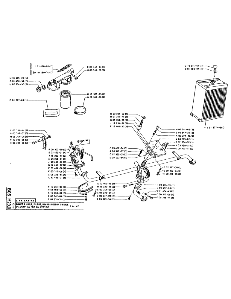 Схема запчастей Case 160CKS - (076) - OIL PUMP, FILTER, OIL COOLER (01) - ENGINE
