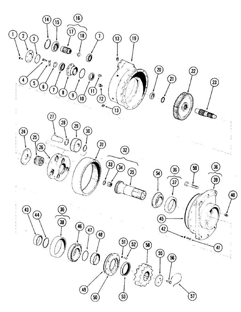 Схема запчастей Case 120 - (115) - SWING REDUCER (35) - HYDRAULIC SYSTEMS