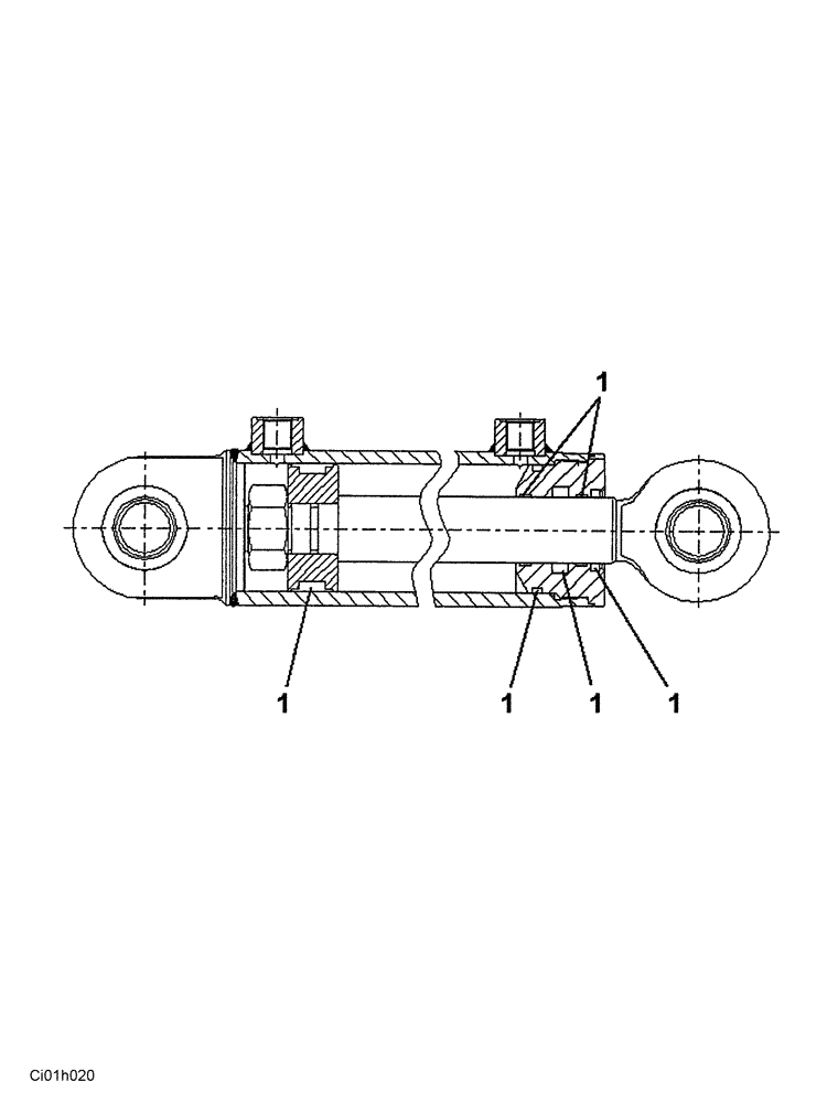 Схема запчастей Case SR20 - (10-007-01[01]) - ENGINE HOOD OPENING CYLINDER (07) - HYDRAULIC SYSTEM