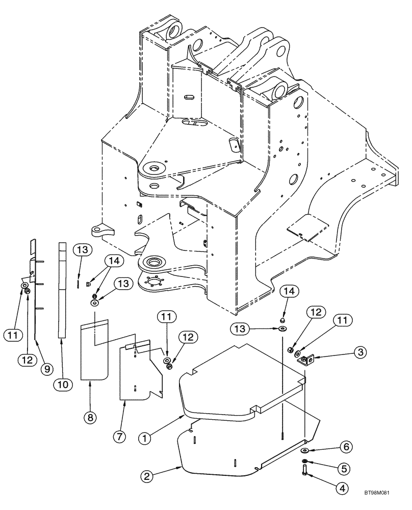 Схема запчастей Case 821C - (09-07) - INSULATION - FRONT CHASSIS (Mar 11 2010 9:50AM) (09) - CHASSIS