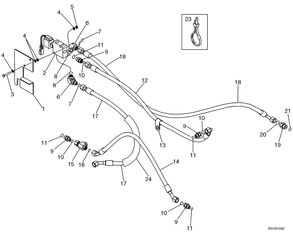 Схема запчастей Case 850K - (07-02) - BRAKE LINES (07) - BRAKES