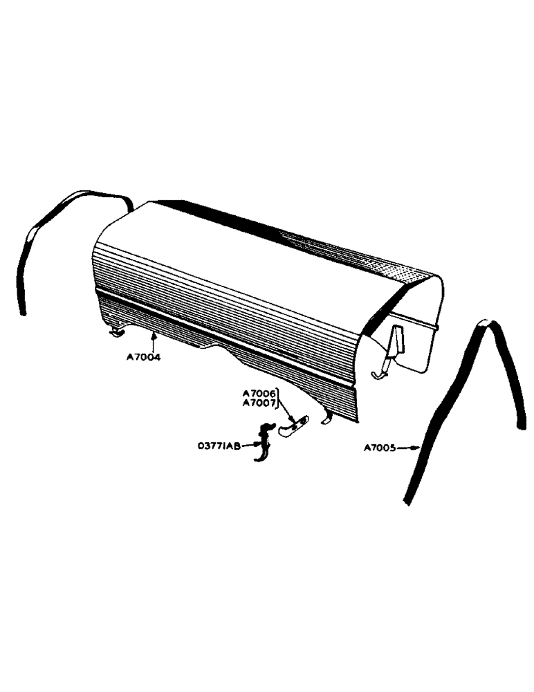 Схема запчастей Case 420 - (074) - HOOD (90) - PLATFORM, CAB, BODYWORK AND DECALS