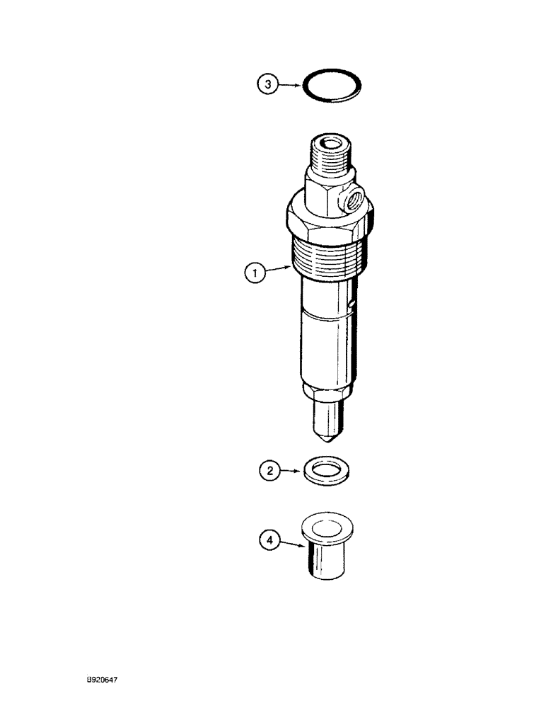 Схема запчастей Case 480F LL - (3-16) - FUEL INJECTION NOZZLE - 7 MM TIP, 4-390 ENGINE (03) - FUEL SYSTEM