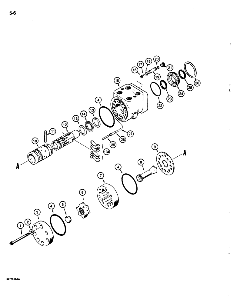 Схема запчастей Case 680L - (5-06) - STEERING CONTROL VALVE (05) - STEERING