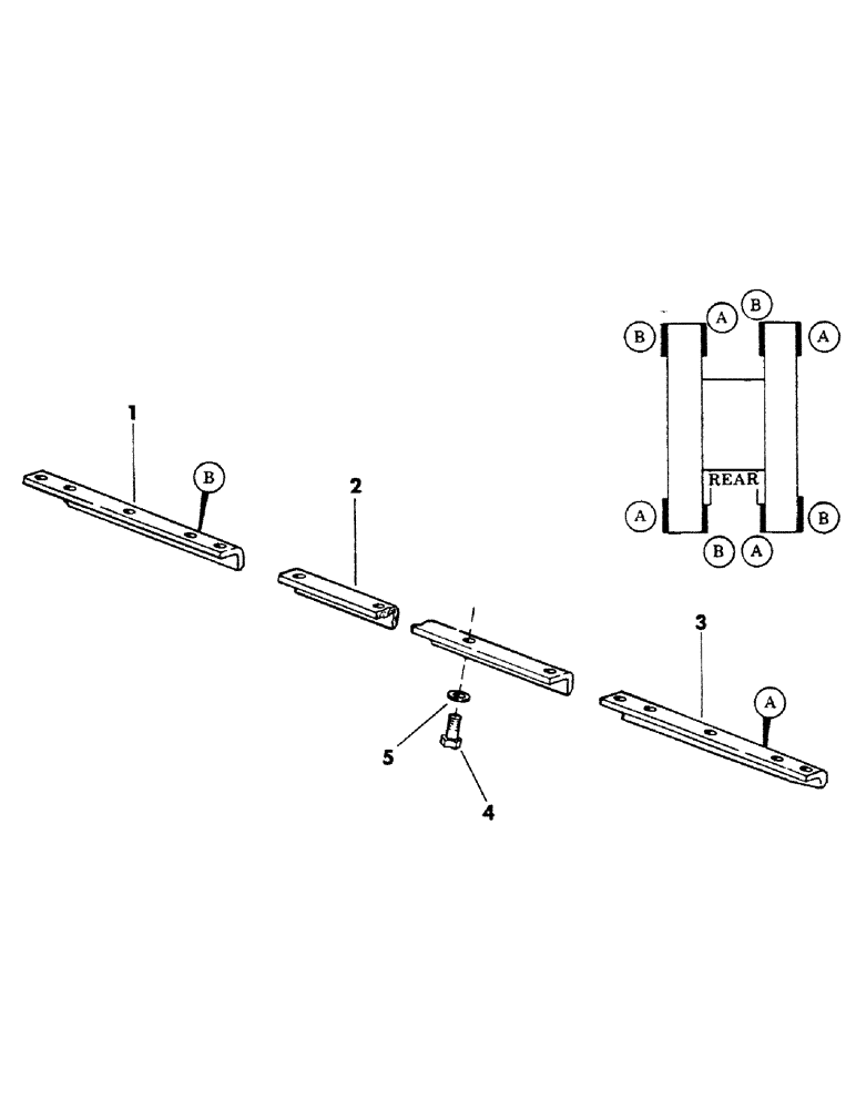 Схема запчастей Case 40BLC - (009) - TRACK GUARDS, (USED ON UNITS WITH SERIAL NUMBER 883 AND AFTER) (04) - UNDERCARRIAGE