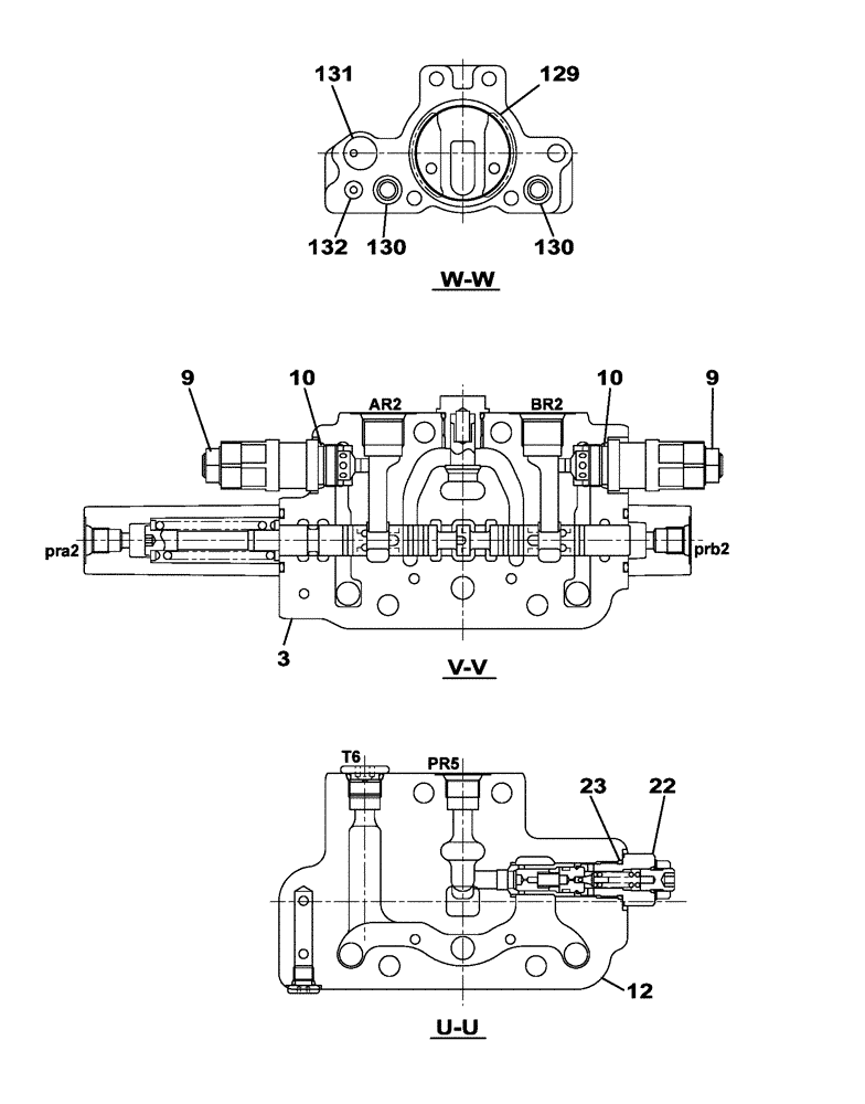 Схема запчастей Case CX75SR - (08-24[06]) - CONTROL VALVE (08) - HYDRAULICS