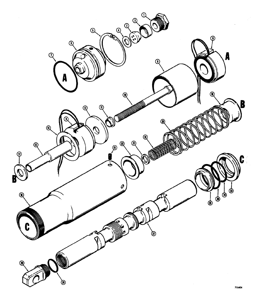 Схема запчастей Case W20 - (320) - L33753 LIFT SPOOL (08) - HYDRAULICS
