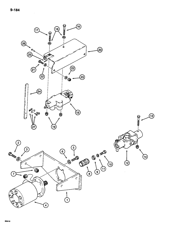 Схема запчастей Case CASE - (9-184) - HYDRA-BORER MOUNTING (09) - CHASSIS