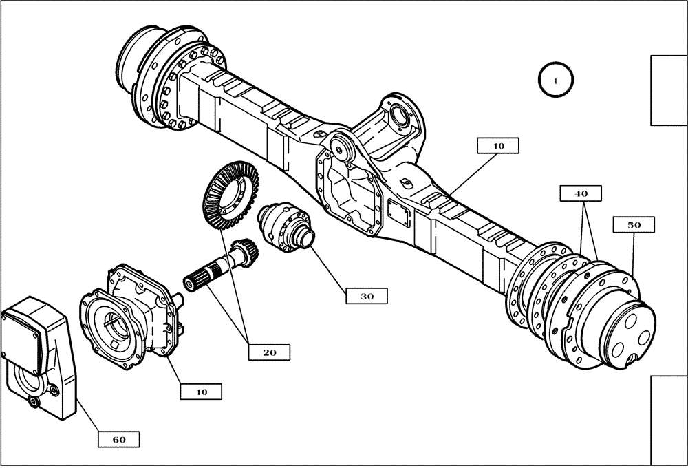 Схема запчастей Case 321D - (02.026[2988916000]) - REAR AXLE SELF-LOCKING (27) - REAR AXLE SYSTEM
