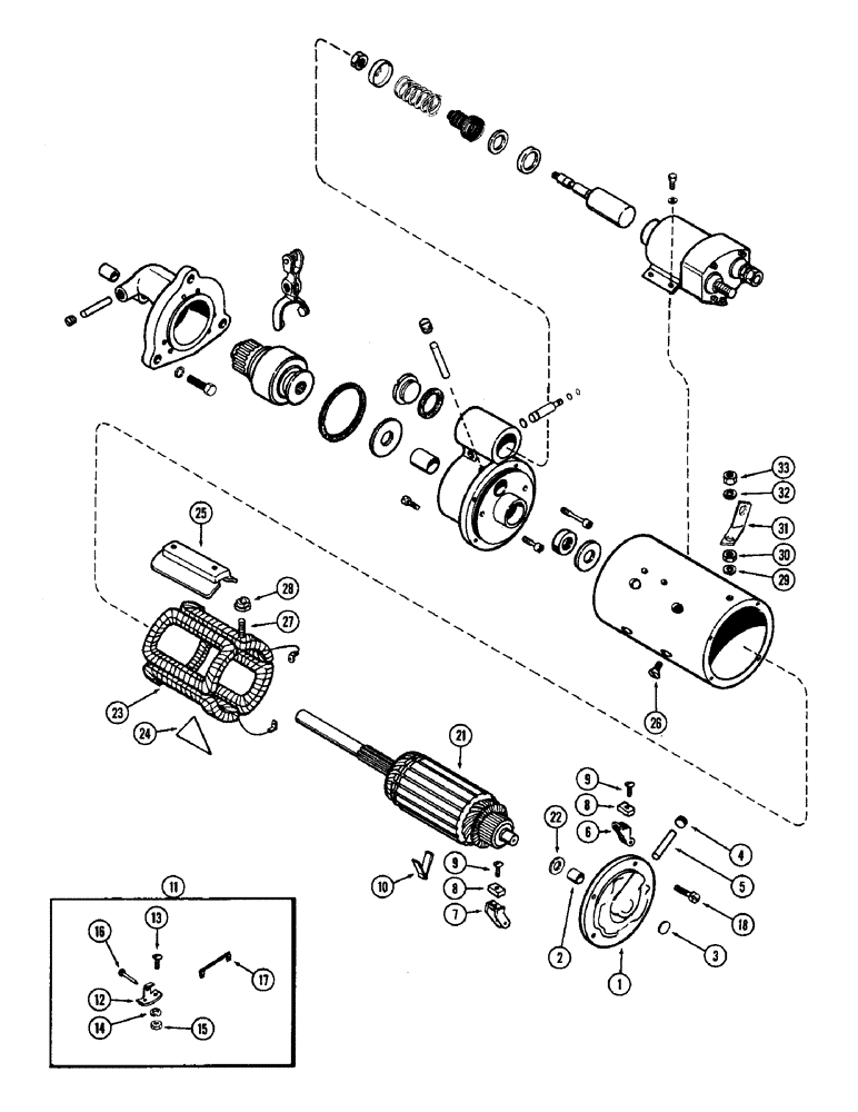 Схема запчастей Case 400C - (050) - R20745 STARTER, (336B) DIESEL ENGINE (04) - ELECTRICAL SYSTEMS