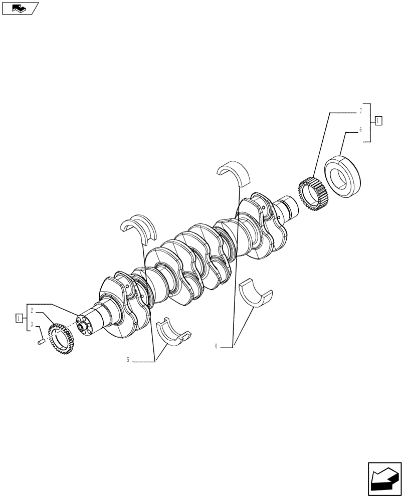 Схема запчастей Case F4HFE613P A003 - (10.103.01) - SHORT BLOCK - CRANKSHAFT (5801371818 - 504068995) ENGINE COMPONENTS