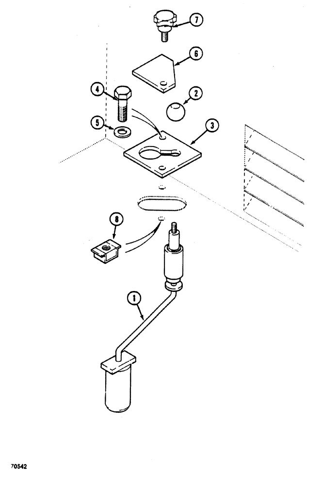 Схема запчастей Case 1088 - (158) - UPPERSTRUCTURE SWING LOCKING CONTROL (0.80 M) (90) - PLATFORM, CAB, BODYWORK AND DECALS