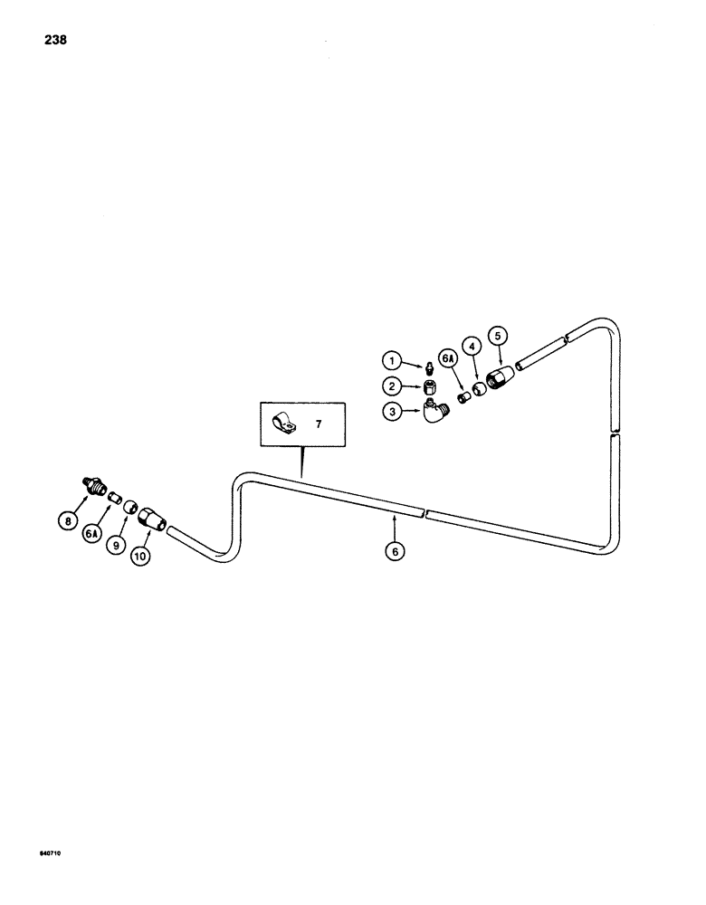 Схема запчастей Case 880D - (238) - TURNTABLE BEARING LUBRICATION LINE (04) - UNDERCARRIAGE