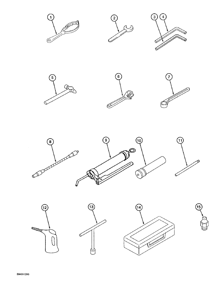 Схема запчастей Case 9040B - (9-132) - TOOLS (09) - CHASSIS