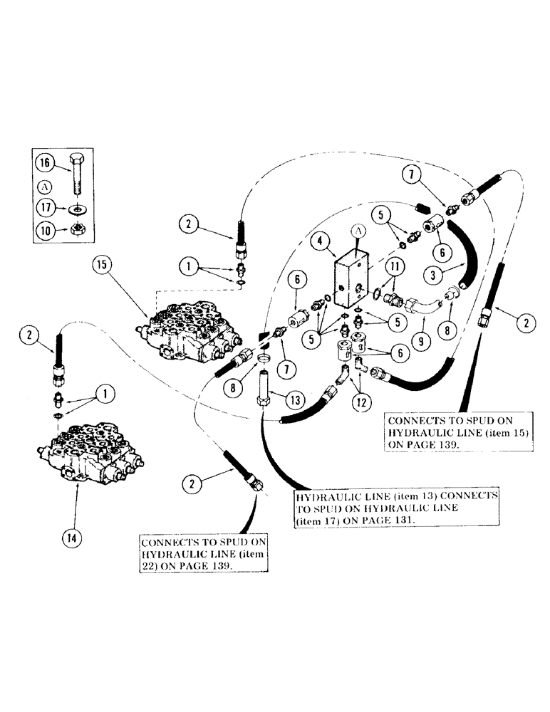 Схема запчастей Case 120 - (141) - POWER SENSING VALVE HYDRAULICS (35) - HYDRAULIC SYSTEMS