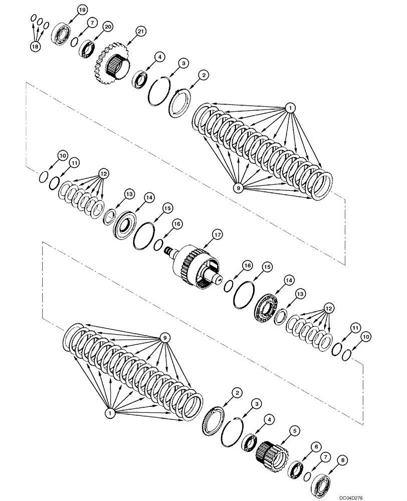 Схема запчастей Case 865 - (06.11[00]) - TRANSMISSION - 4TH SPEED AXLE (06) - POWER TRAIN