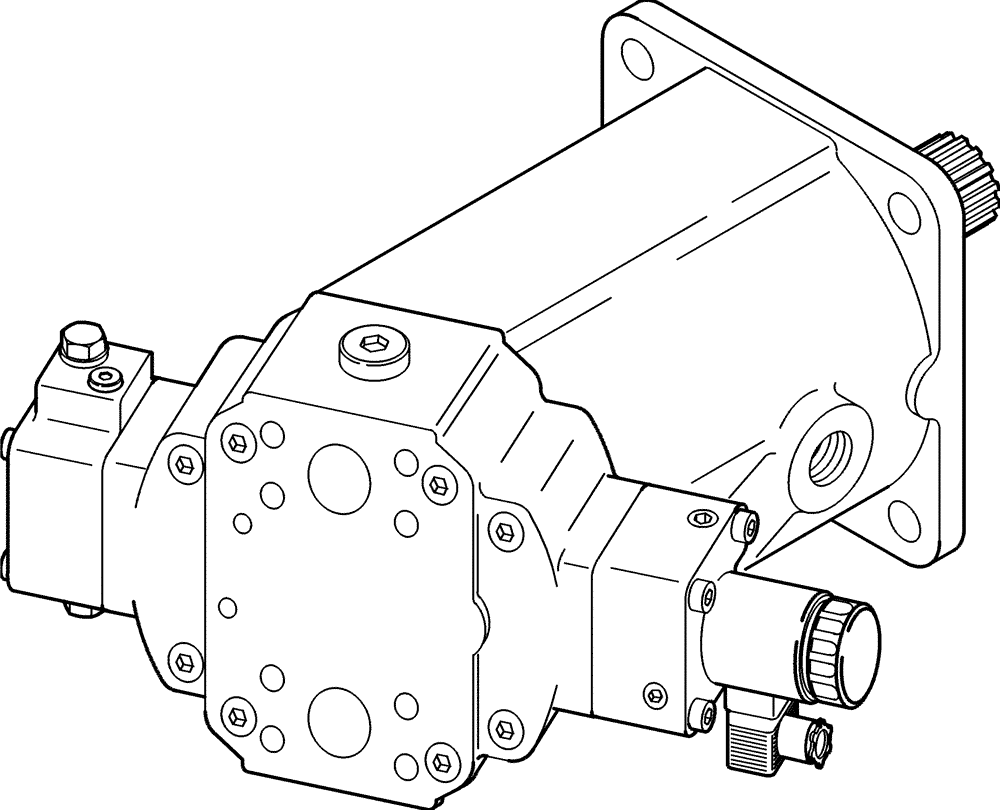 Схема запчастей Case 321D - (22.122[002]) - AXIAL PISTON MOTOR ADJUSTABLE FAST GEAR (OPTION) (S/N 591052-UP) No Description