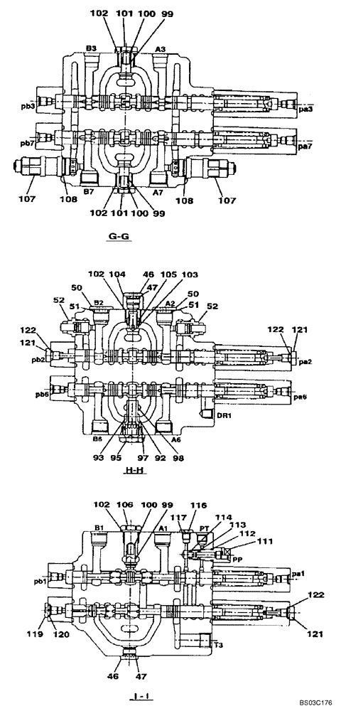 Схема запчастей Case CX75SR - (08-69) - VALVE ASSY, CONTROL (08) - HYDRAULICS