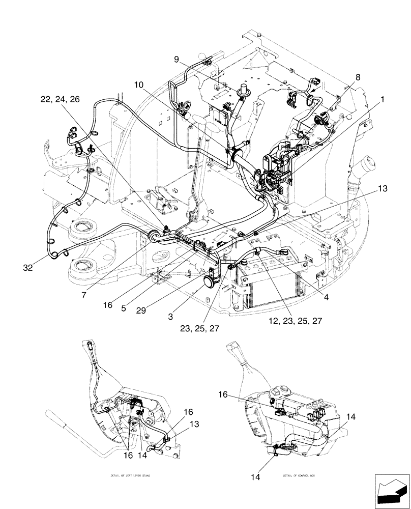 Схема запчастей Case CX50B - (01-077[01]) - ELEC ASSY, UPP (55) - ELECTRICAL SYSTEMS