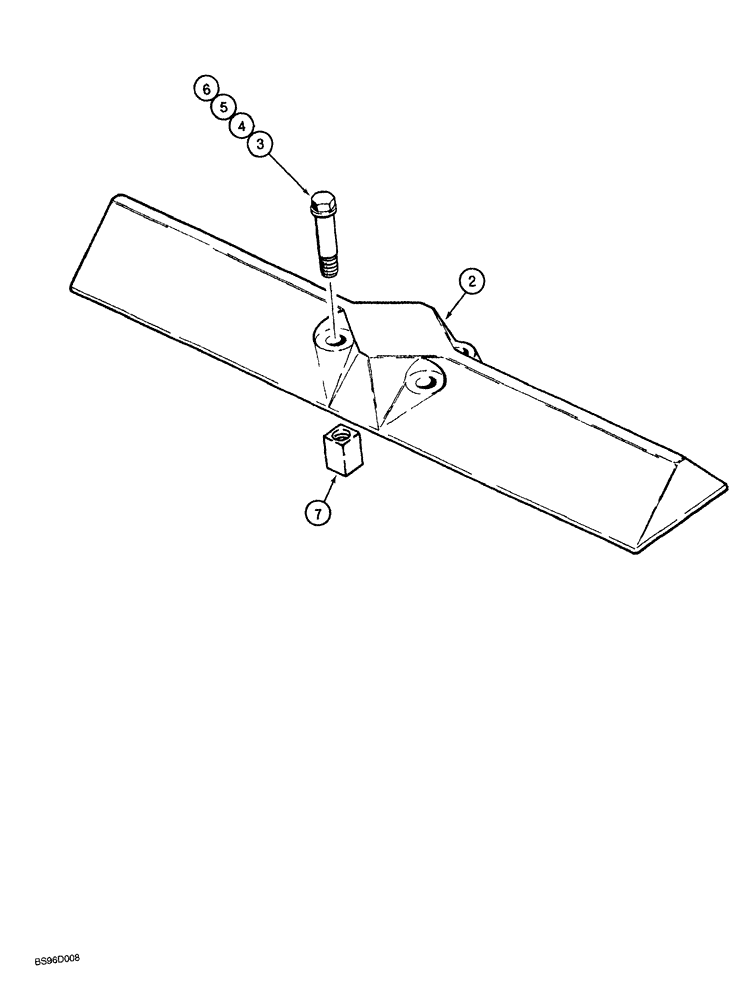 Схема запчастей Case 1150G - (5-026) - SELF-CLEANING TRACK SHOES, CANNOT BE USED ON MODELS WITH A RIPPER 1880 MM (74") GUAGE MODELS ONLY (04) - UNDERCARRIAGE