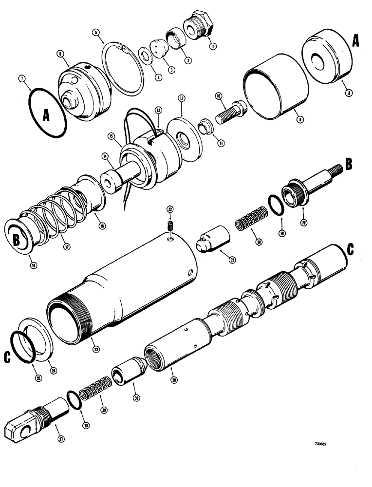 Схема запчастей Case W20 - (326) - L35385 TILT SPOOL (08) - HYDRAULICS