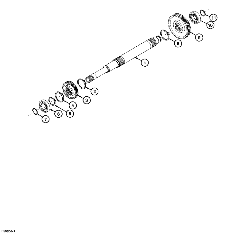Схема запчастей Case 580SL - (6-138) - CLARK POWERSHIFT TRANSMISSION ASSEMBLY, CLUTCH AND PINIONS, PUMP DRIVE (06) - POWER TRAIN