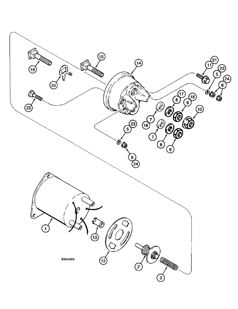 Схема запчастей Case 9045B - (4-08) - STARTER SOLENOID ASSEMBLY - 1546546C1, 114769A1 STARTER ASSEMBLY (04) - ELECTRICAL SYSTEMS