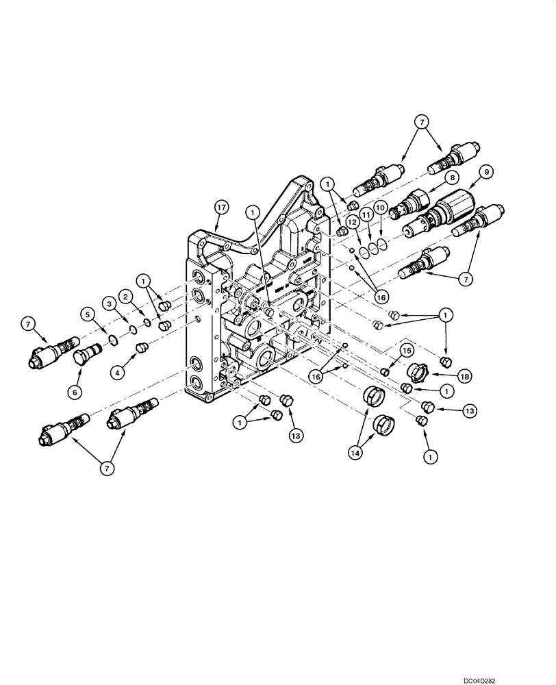 Схема запчастей Case 865 - (06.17[00]) - TRANSMISSION - CONTROL VALVE COMPONENTS (06) - POWER TRAIN
