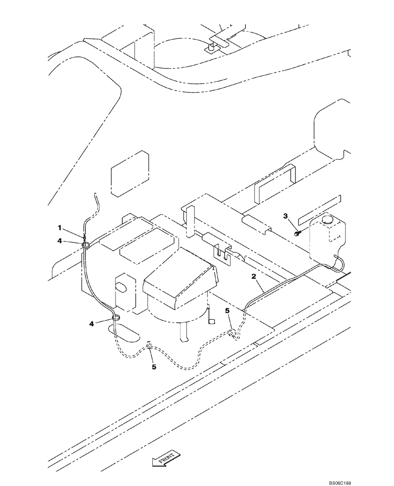 Схема запчастей Case CX700 - (09-041-00[01]) - CAB - WINDSHIELD WASHER (09) - CHASSIS/ATTACHMENTS