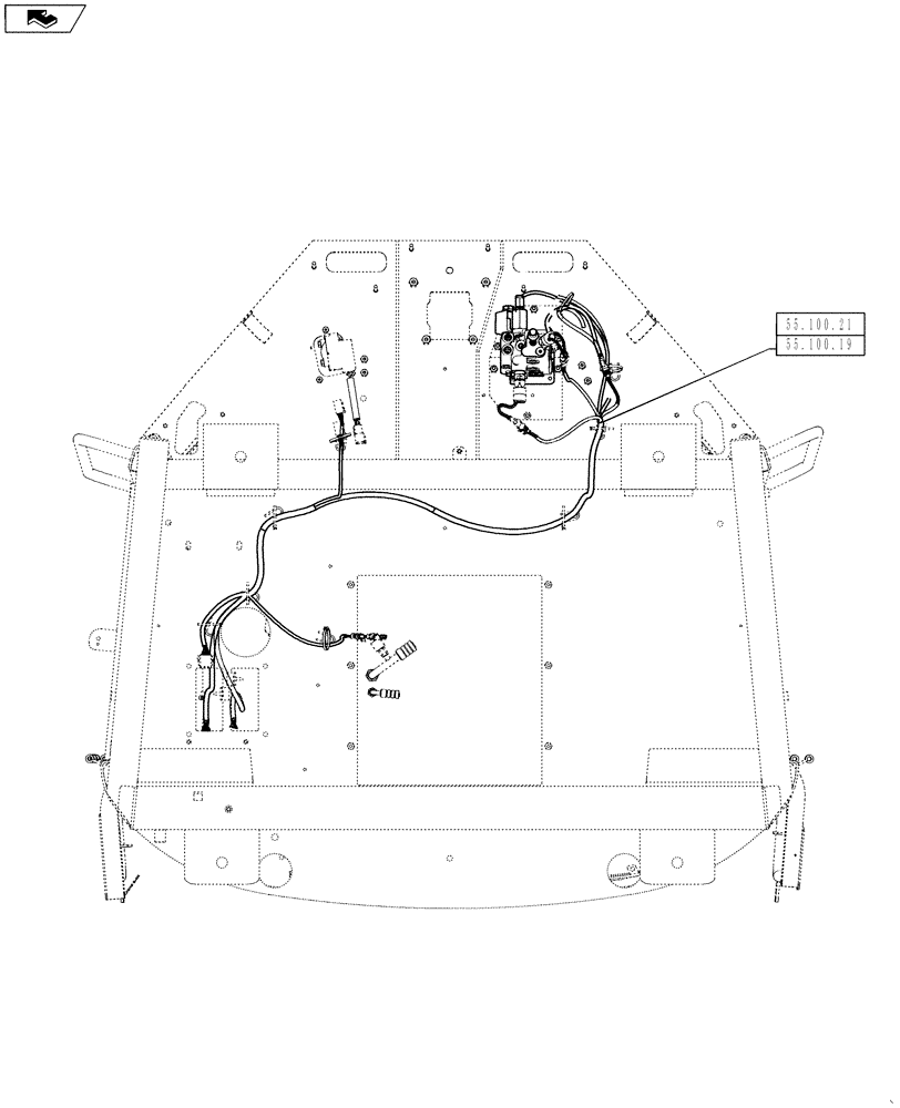 Схема запчастей Case 521F - (55.000.00[02]) - PICTORIAL INDEX - ELECTRICAL SYSTEMS (55) - ELECTRICAL SYSTEMS
