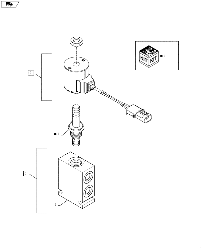Схема запчастей Case 721F - (35.701.AD[04]) - COUPLER LOCKING VALVE ASSEMBLY (35) - HYDRAULIC SYSTEMS