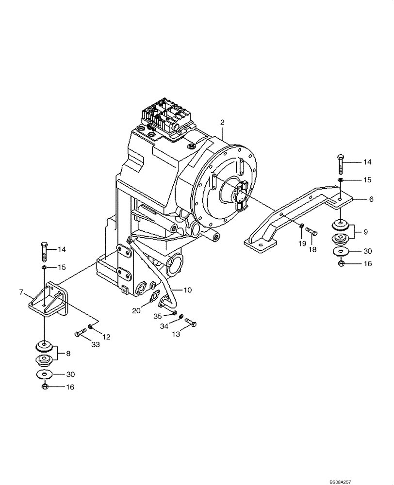 Схема запчастей Case 1221E - (06-01[01]) - MOUNTING - TRANSMISSION (87700418) (06) - POWER TRAIN