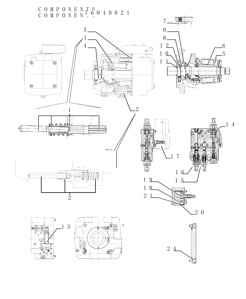 Схема запчастей Case 1850K LT - (3.435[02]) - EQUIPMENT PUMP (07) - HYDRAULIC SYSTEM/FRAME