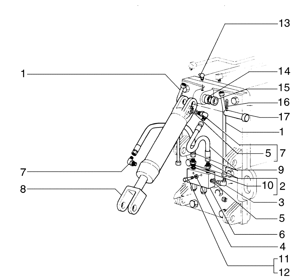 Схема запчастей Case 885B AWD - (08-16[01]) - SCARIFIER PIPING (08) - HYDRAULICS