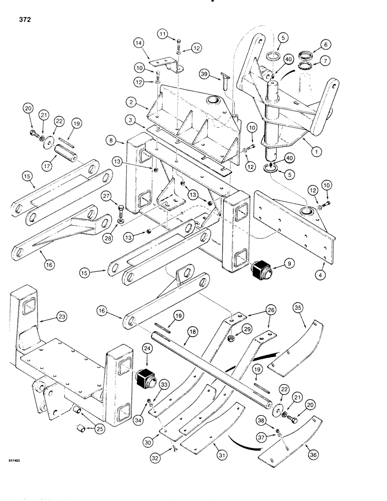 Схема запчастей Case P60 - (372) - LINE LAYER FRAME (89) - TOOLS