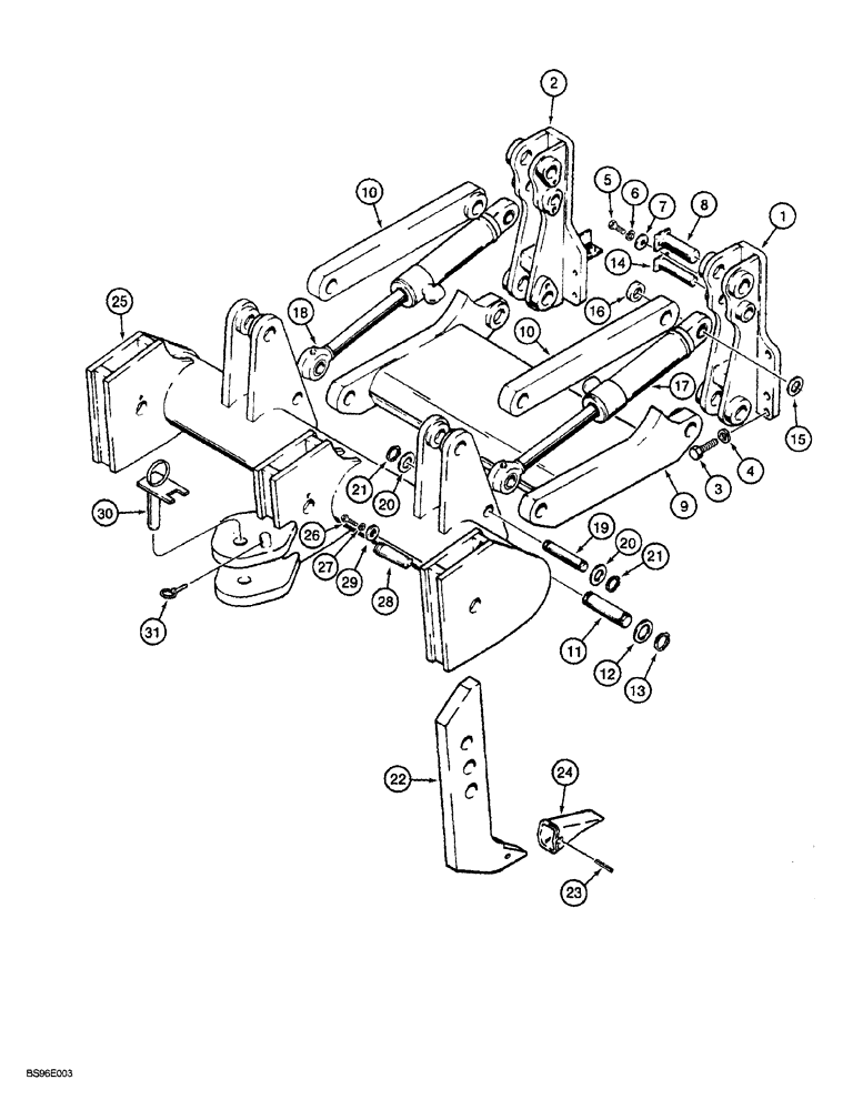 Схема запчастей Case 1150G - (9-008) - RIPPER (05) - UPPERSTRUCTURE CHASSIS