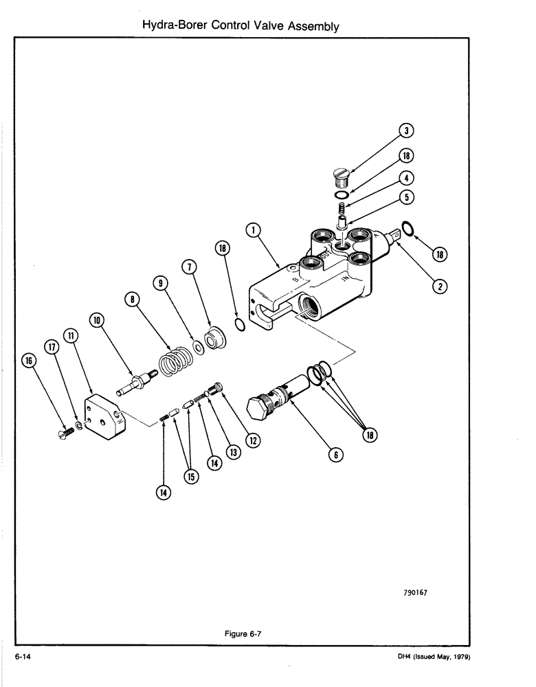 Схема запчастей Case DH4 - (6-14) - HYDRA-BORER CONTROL VALVE ASSEMBLY (89) - TOOLS