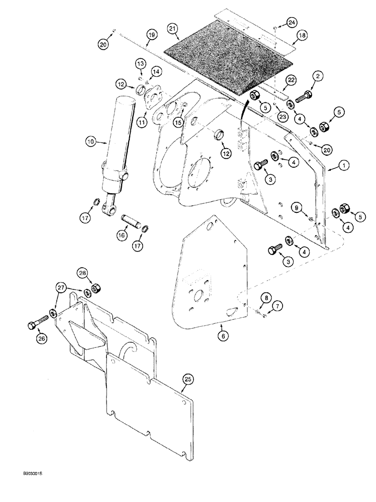 Схема запчастей Case 760 - (09-052) - TRENCHER FRAME AND MOUNTING, TRENCHERS WITH SINGLE (EXTERNAL) BOOM LIFT CYLINDER (89) - TOOLS