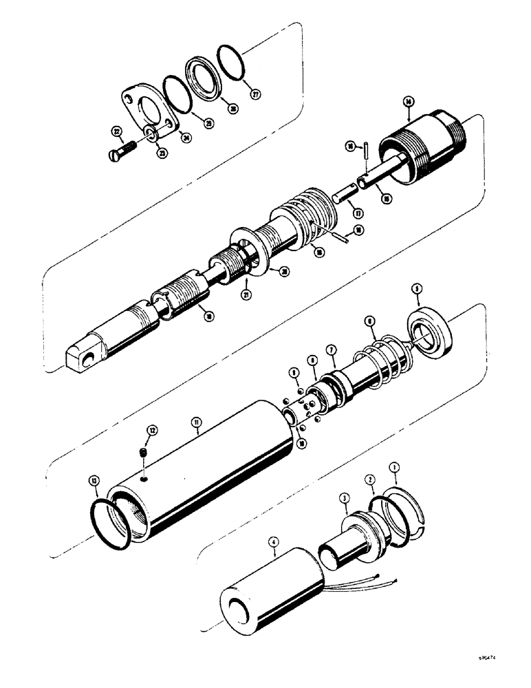 Схема запчастей Case W7E - (224) - LOADER TILT SPOOLS DOUBLE ACTING WITH SOLENOID, USED ON DIESEL MODELS ONLY DOUBLE ACTING W/ SOLENOID (08) - HYDRAULICS