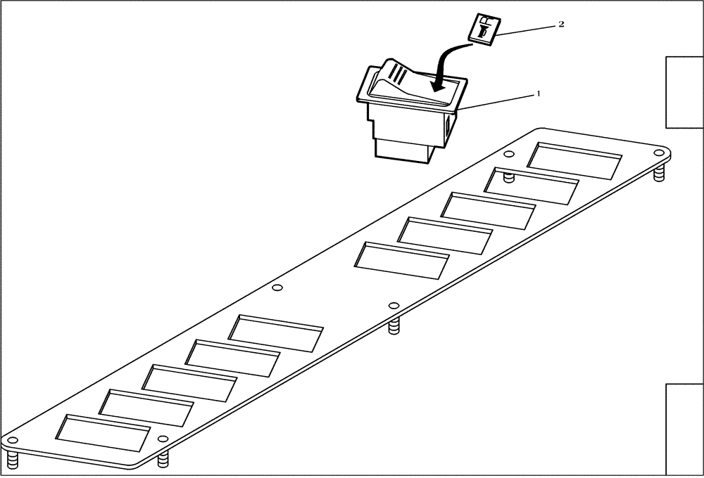 Схема запчастей Case 21D - (32.872[2988779000]) - BACKUP SIGNAL CONTROL PANEL (OPTION) (55) - ELECTRICAL SYSTEMS
