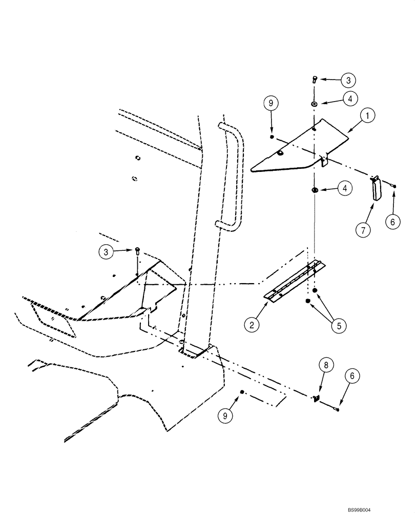 Схема запчастей Case 585G - (09-28) - TOOLBOX (09) - CHASSIS