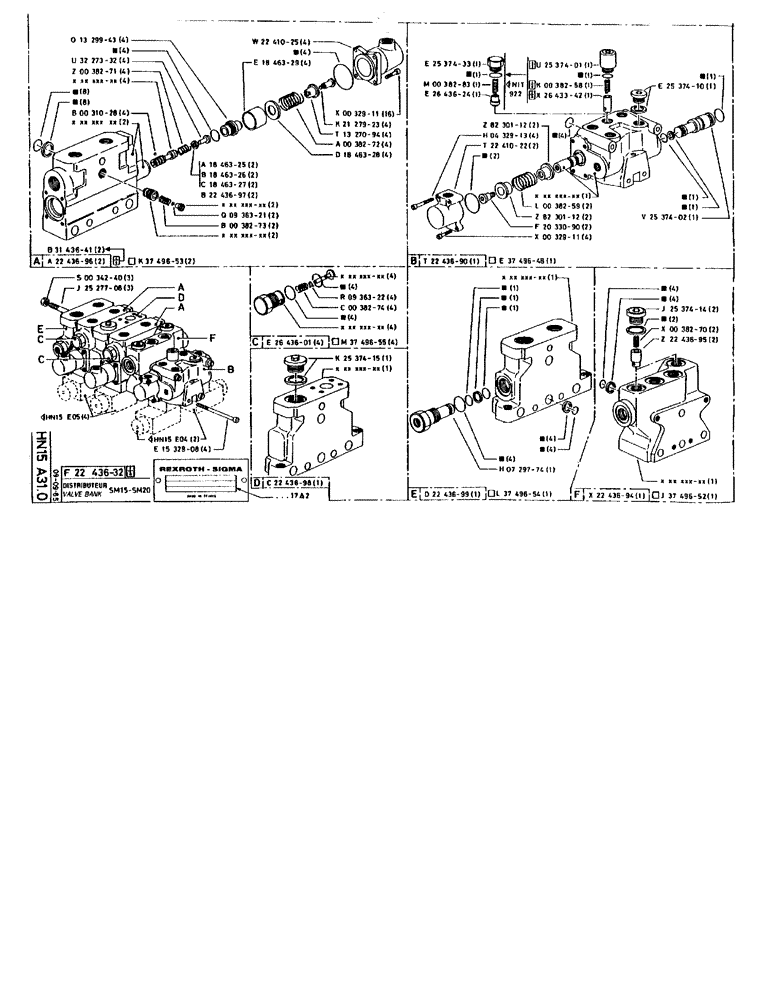Схема запчастей Case 90BCL - (288) - VALVE BANK SM15-SM20 (07) - HYDRAULIC SYSTEM