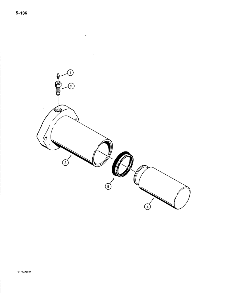 Схема запчастей Case 1080B - (5-136) - TRACK ADJUSTMENT CYLINDER (11) - TRACKS/STEERING