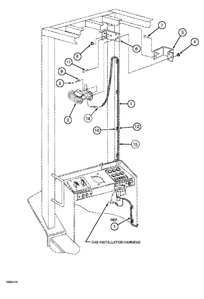 Схема запчастей Case 689G - (04-38) - CAB DEFROSTER (09) - CHASSIS