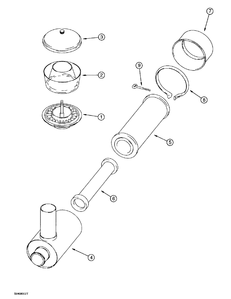 Схема запчастей Case 580L - (2-008) - AIR CLEANER AND PRECLEANER ASSEMBLIES (02) - ENGINE