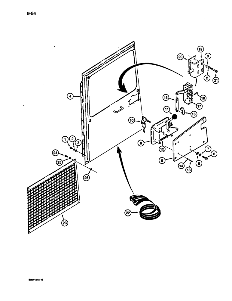 Схема запчастей Case 1187C - (9-54) - LOGGER CAB (09) - CHASSIS
