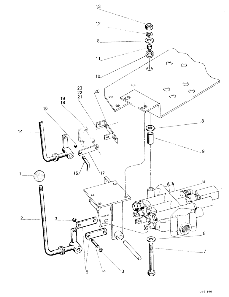 Схема запчастей Case 580F - (158) - LOADER CONTROL LEVERS, 3 SPOOL (35) - HYDRAULIC SYSTEMS