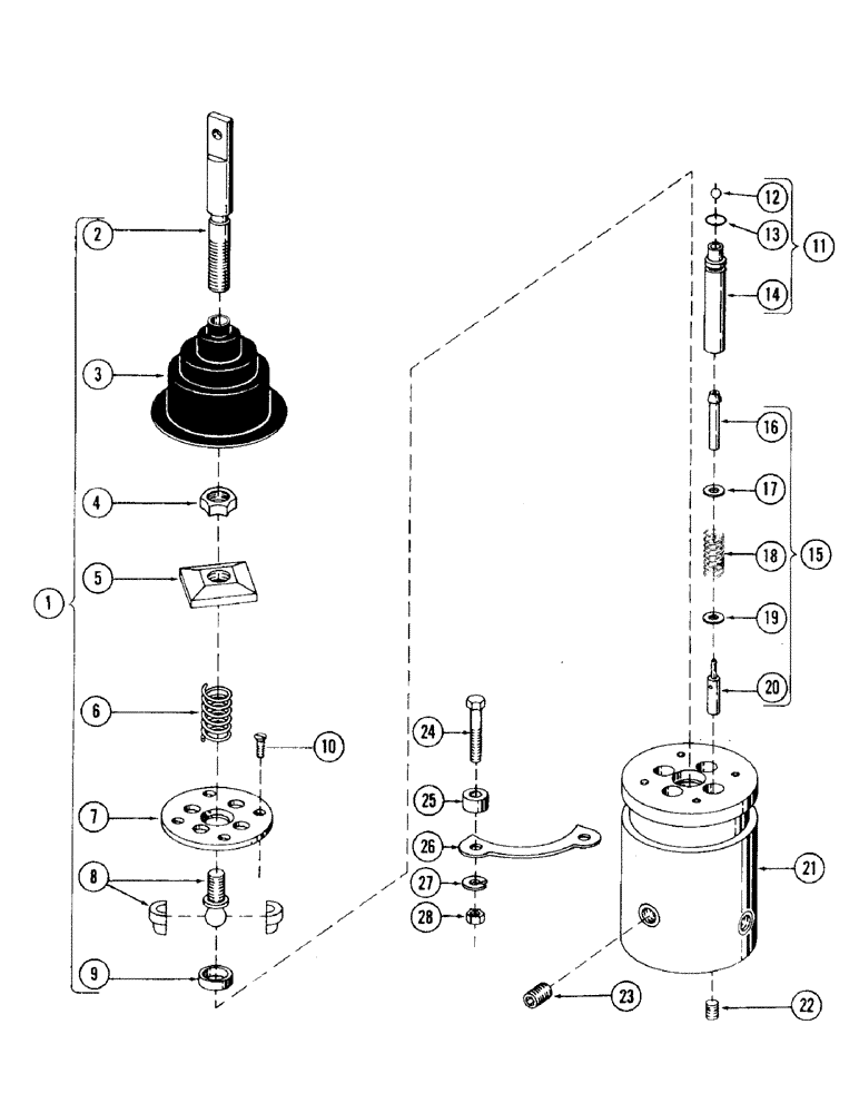 Схема запчастей Case 120 - (251) - MODULATOR FOOT CONTROL VALVE, USED ON UNITS WITH SERIAL NO. 65521 THRU 6287228 (35) - HYDRAULIC SYSTEMS