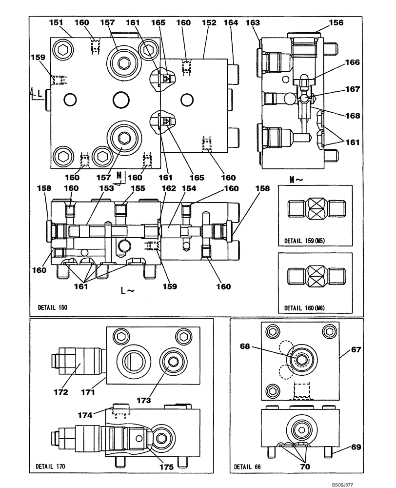 Схема запчастей Case CX130 - (08-139) - KNJ2977 PUMP ASSY, HYDRAULIC - PILOT VALVE (08) - HYDRAULICS